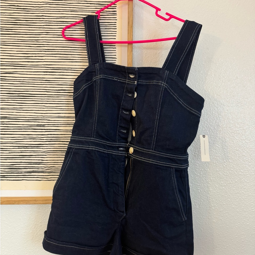 Anthropologie Denim Romper